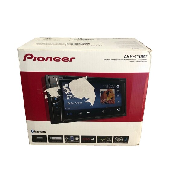 Pioneer Stereo AVH-110BT Double Din DVD Receiver With Bluetooth UnTested - Picture 1 of 11